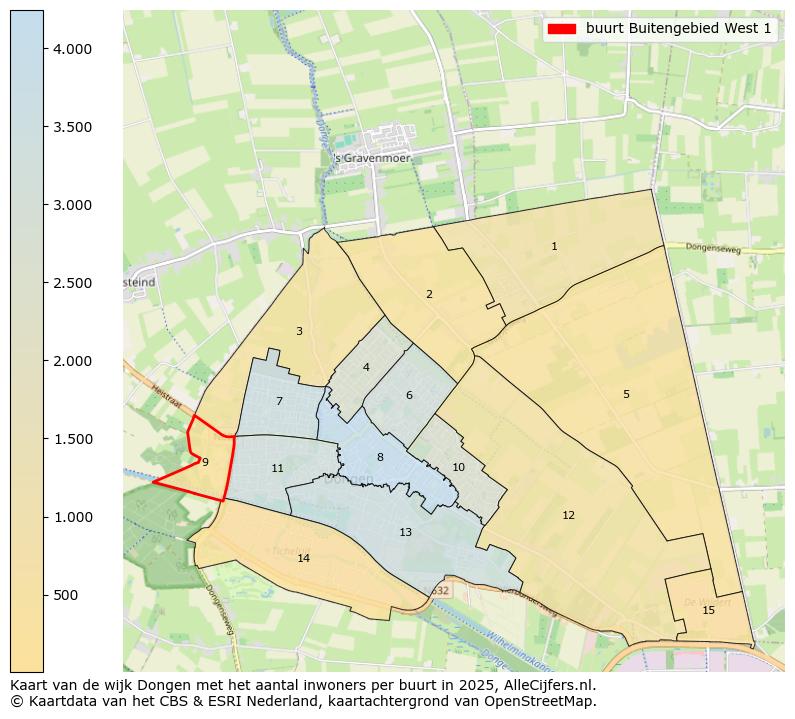 Afbeelding van de buurt Buitengebied West 1 op de kaart.