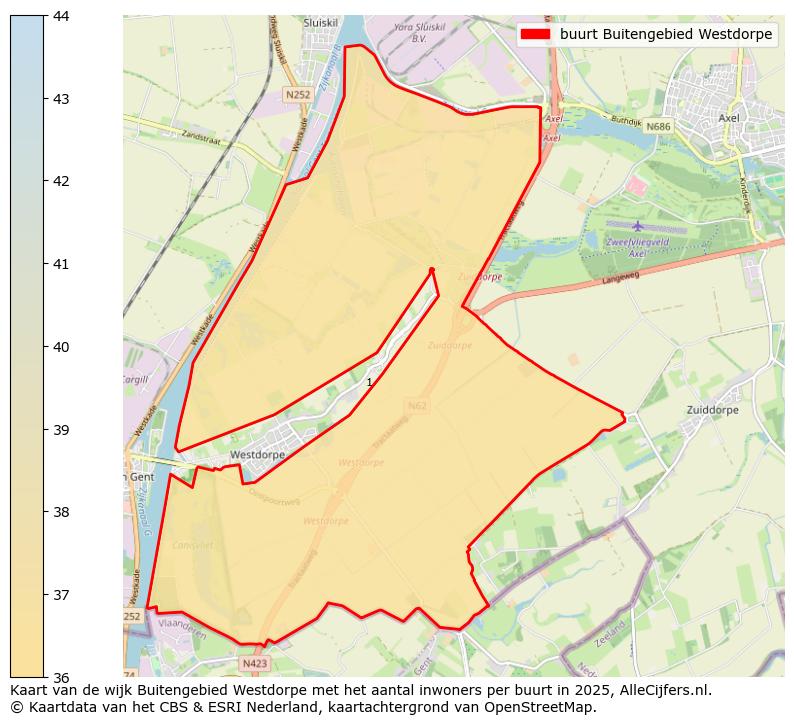 Afbeelding van de buurt Buitengebied Westdorpe op de kaart.
