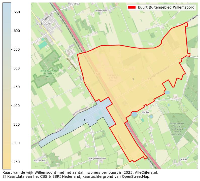 Afbeelding van de buurt Buitengebied Willemsoord op de kaart.
