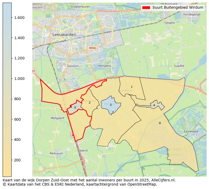 Afbeelding van de buurt Buitengebied Wirdum op de kaart.