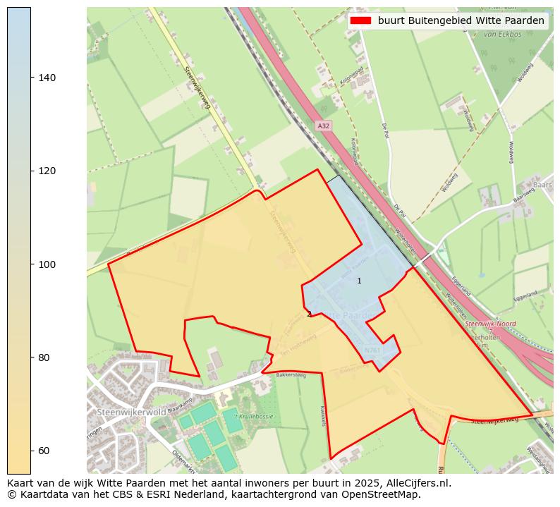 Afbeelding van de buurt Buitengebied Witte Paarden op de kaart.