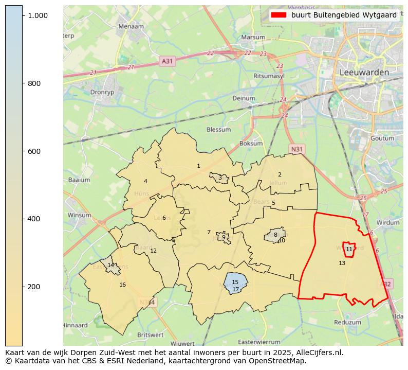 Afbeelding van de buurt Buitengebied Wytgaard op de kaart.