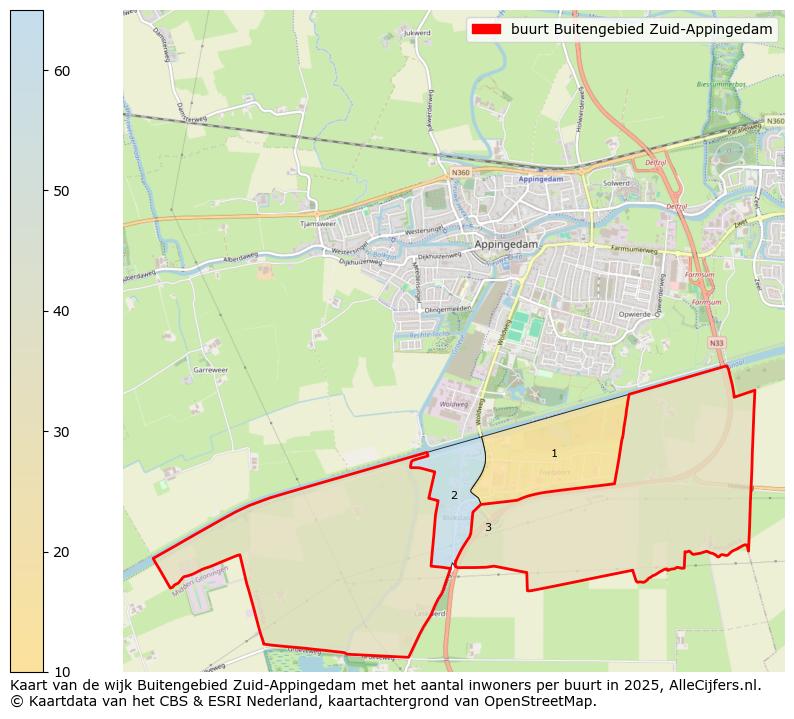 Afbeelding van de buurt Buitengebied Zuid-Appingedam op de kaart.