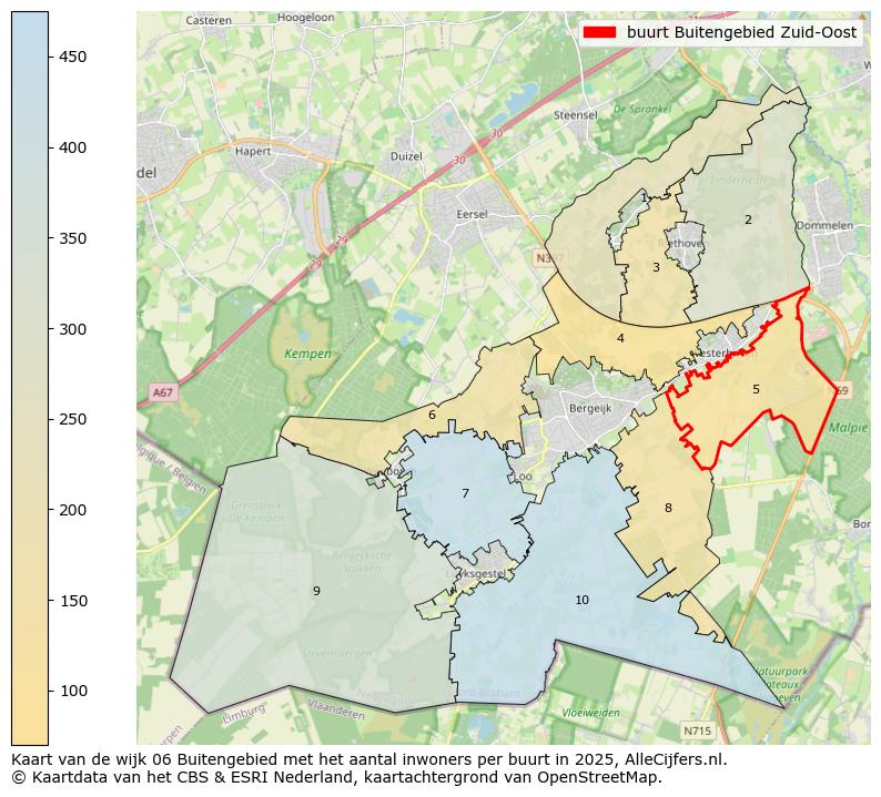 Afbeelding van de buurt Buitengebied Zuid-Oost op de kaart.