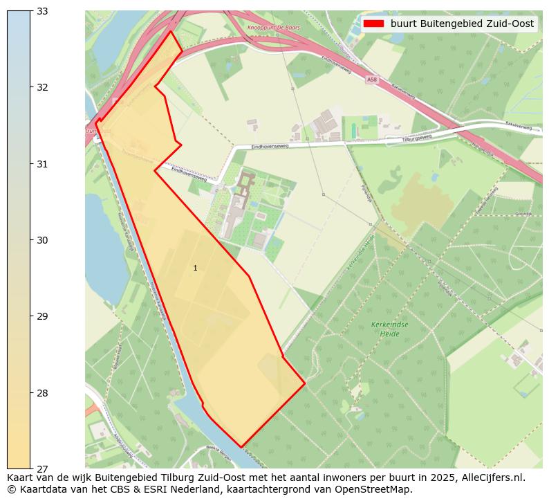 Afbeelding van de buurt Buitengebied Zuid-Oost op de kaart.