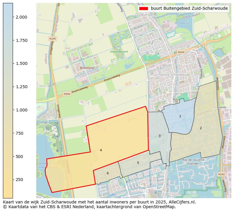 Afbeelding van de buurt Buitengebied Zuid-Scharwoude op de kaart.