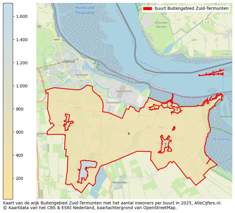 Afbeelding van de buurt Buitengebied Zuid-Termunten op de kaart.