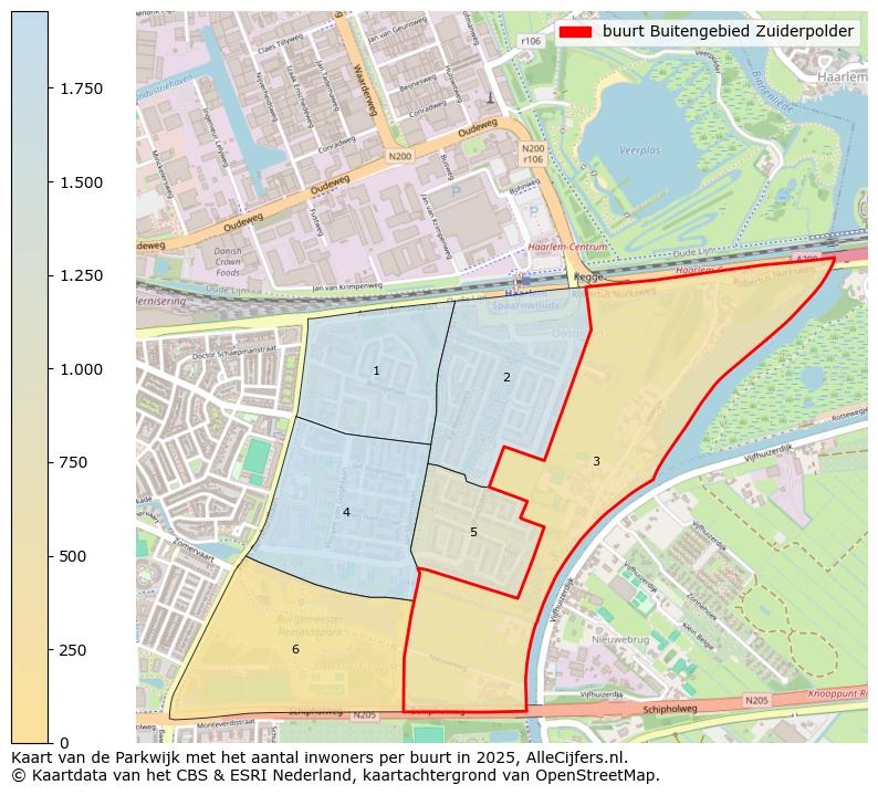 Afbeelding van de buurt Buitengebied Zuiderpolder op de kaart.