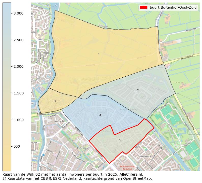 Afbeelding van de buurt Buitenhof-Oost-Zuid op de kaart.