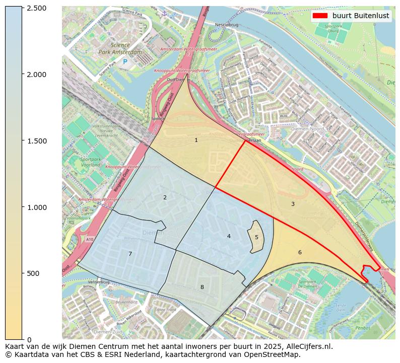 Afbeelding van de buurt Buitenlust op de kaart.