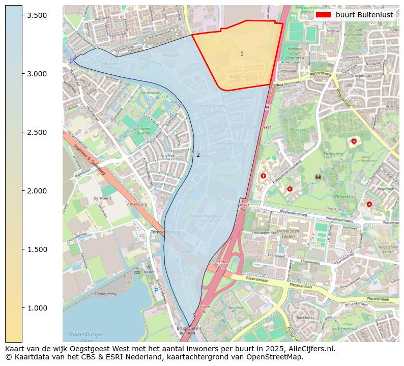 Afbeelding van de buurt Buitenlust op de kaart.