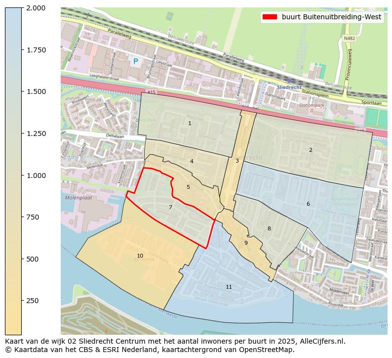Afbeelding van de buurt Buitenuitbreiding-West op de kaart.