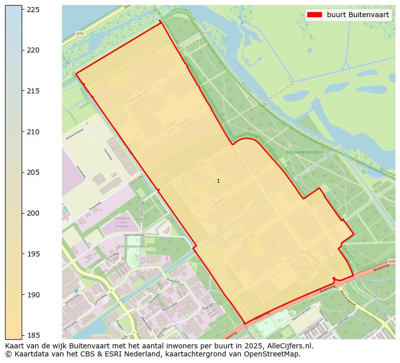 Afbeelding van de buurt Buitenvaart op de kaart.