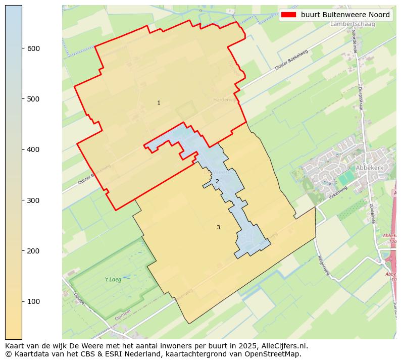 Afbeelding van de buurt Buitenweere Noord op de kaart.