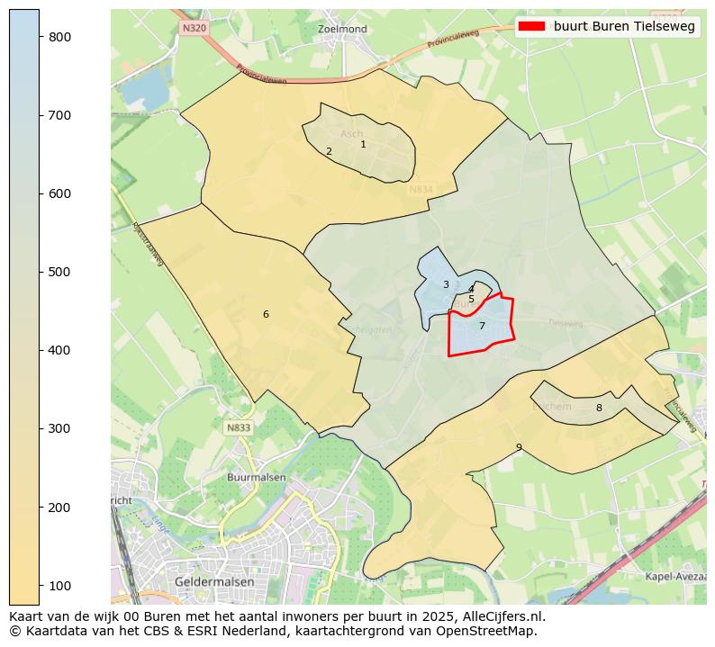 Afbeelding van de buurt Buren Tielseweg op de kaart.