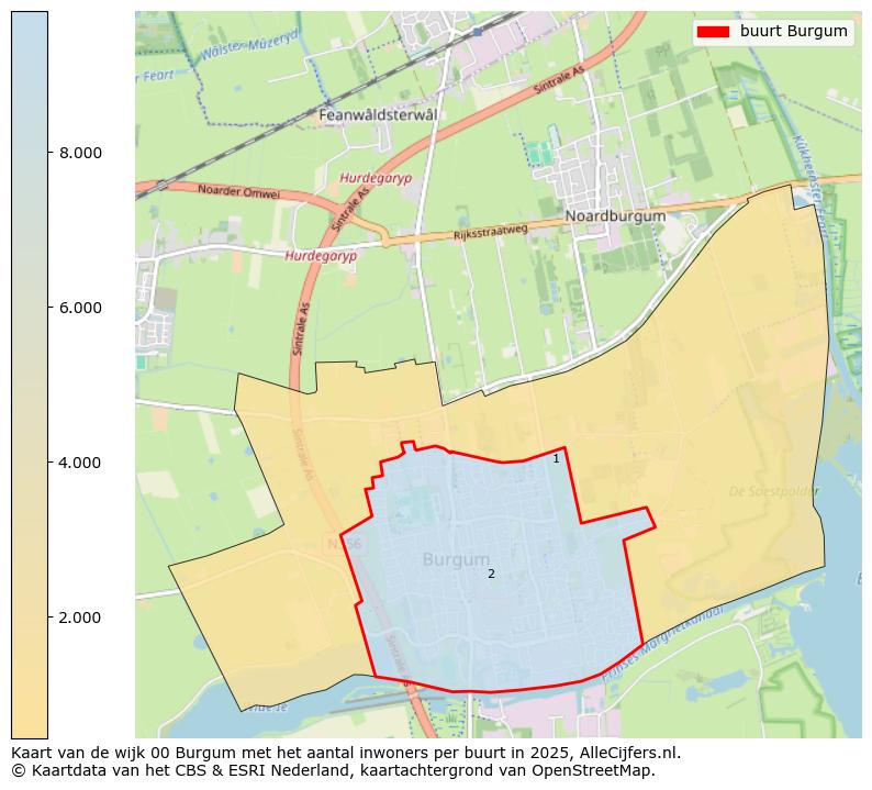 Afbeelding van de buurt Burgum op de kaart.