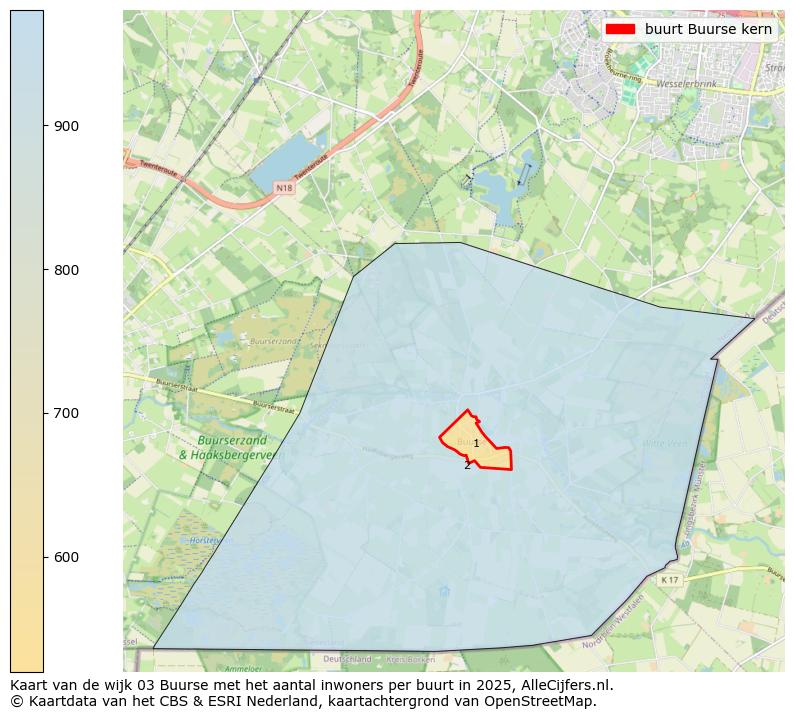 Afbeelding van de buurt Buurse kern op de kaart.