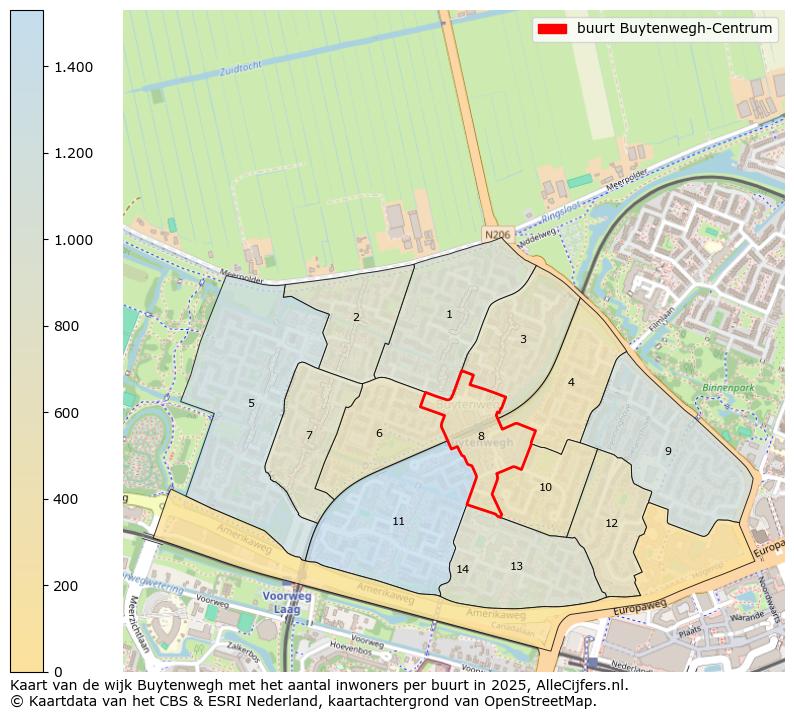 Afbeelding van de buurt Buytenwegh-Centrum op de kaart.