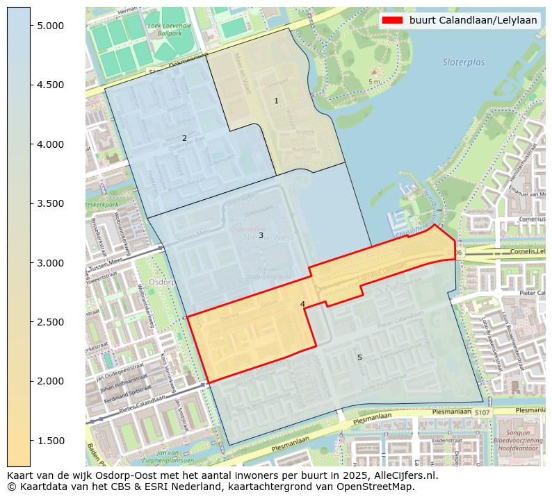 Afbeelding van de buurt Calandlaan/Lelylaan op de kaart.