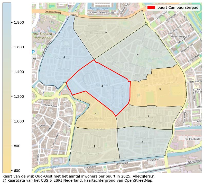 Afbeelding van de buurt Cambuursterpad op de kaart.