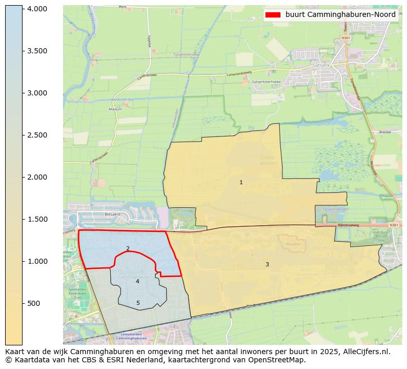 Afbeelding van de buurt Camminghaburen-Noord op de kaart.