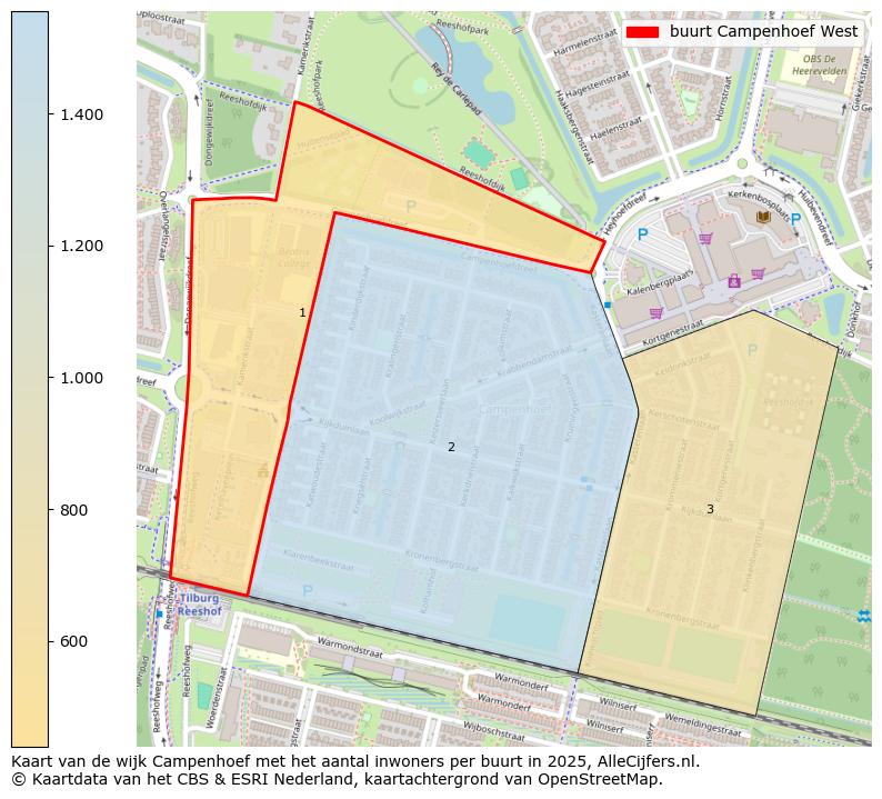 Afbeelding van de buurt Campenhoef West op de kaart.