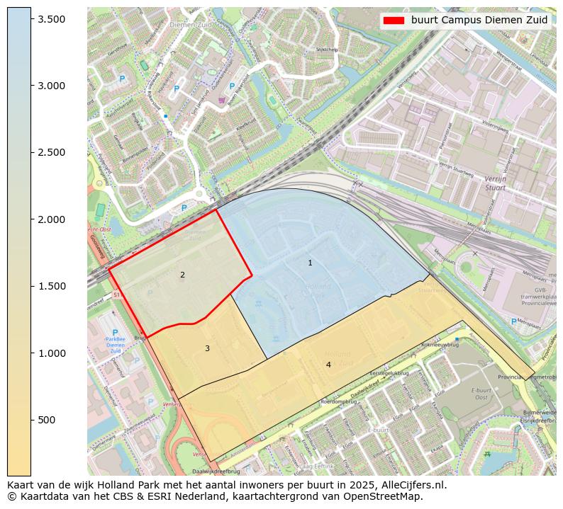 Afbeelding van de buurt Campus Diemen Zuid op de kaart.