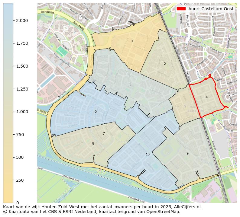 Afbeelding van de buurt Castellum Oost op de kaart.