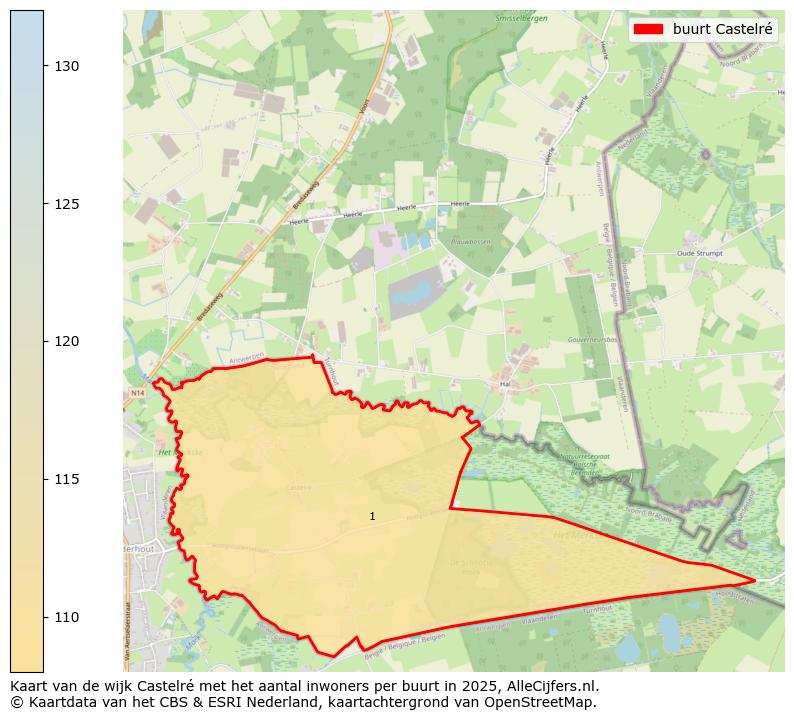 Afbeelding van de buurt Castelré op de kaart.