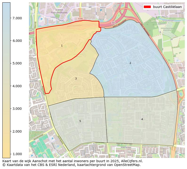 Afbeelding van de buurt Castiliëlaan op de kaart.