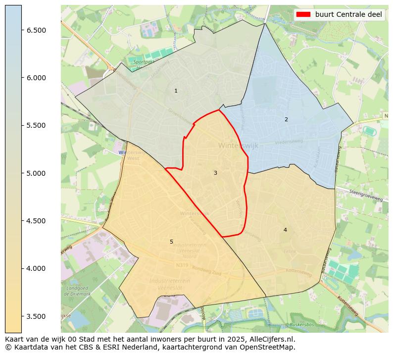Afbeelding van de buurt Centrale deel op de kaart.