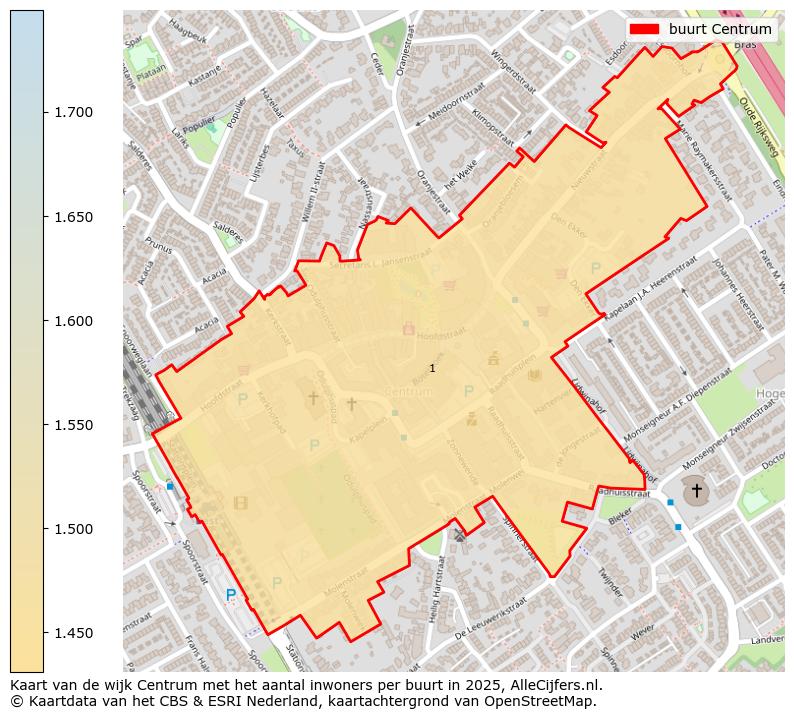 Afbeelding van de buurt Centrum op de kaart.