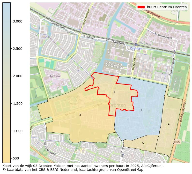 Afbeelding van de buurt Centrum Dronten op de kaart.