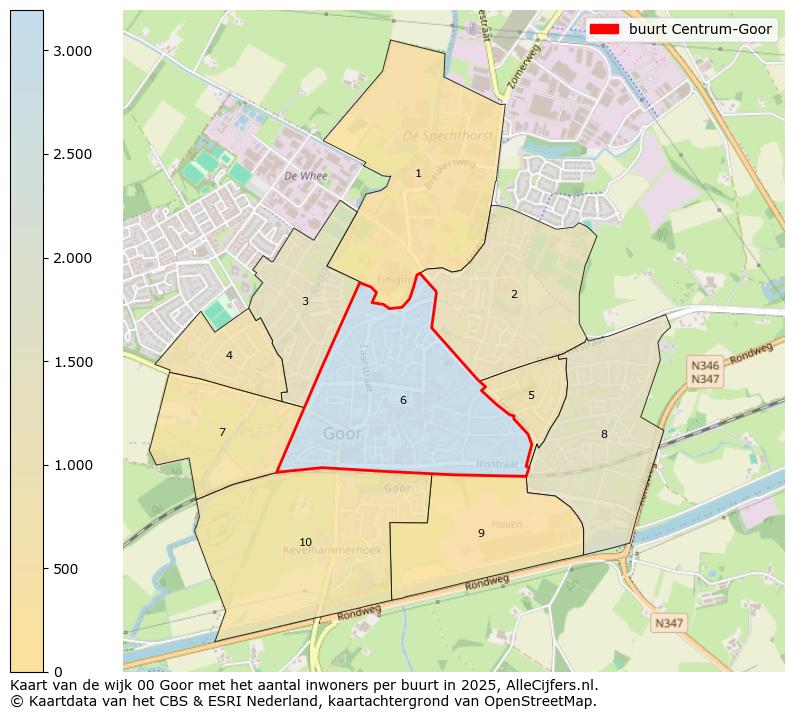 Afbeelding van de buurt Centrum-Goor op de kaart.