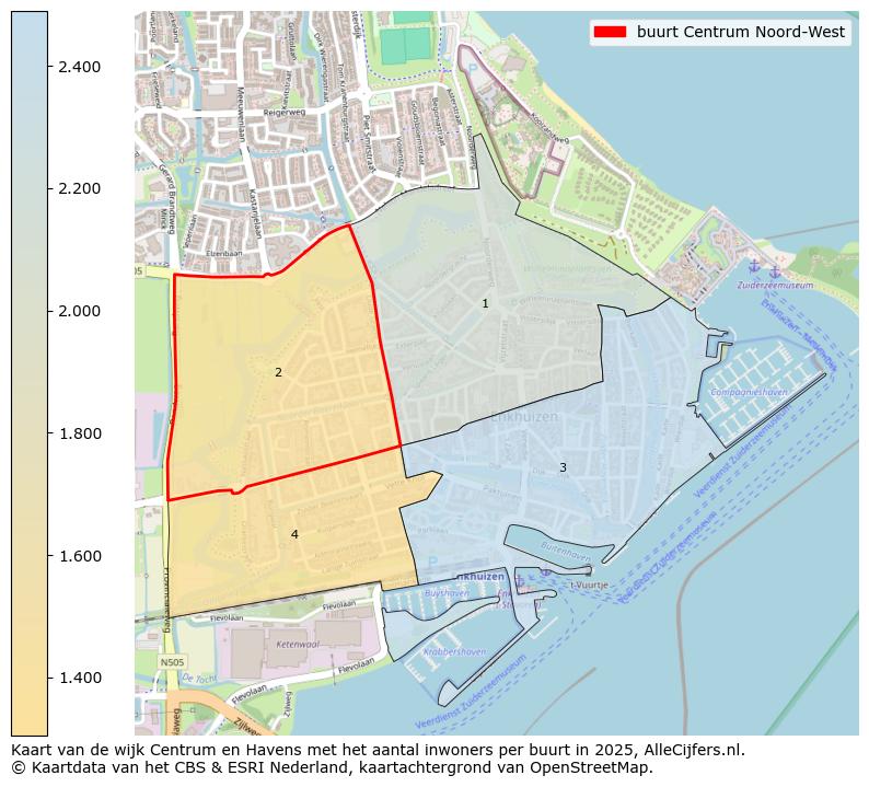 Afbeelding van de buurt Centrum Noord-West op de kaart.