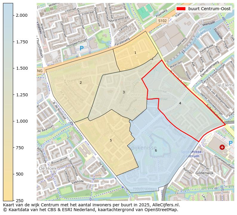 Afbeelding van de buurt Centrum-Oost op de kaart.