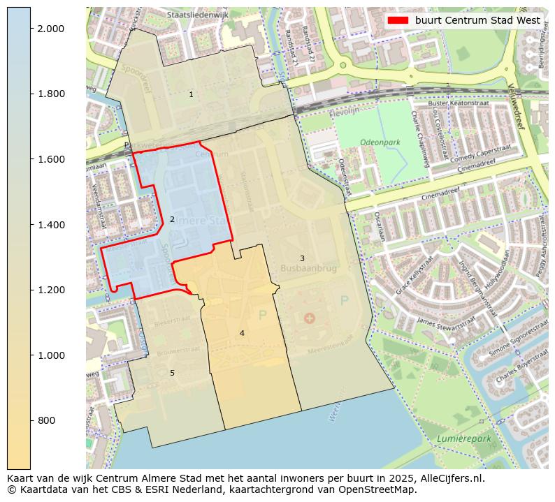 Afbeelding van de buurt Centrum Stad West op de kaart.