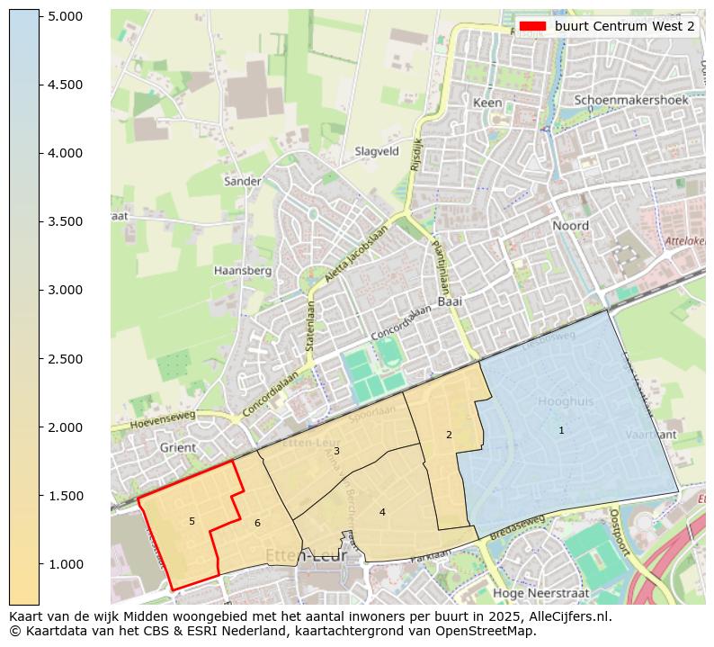 Afbeelding van de buurt Centrum West 2 op de kaart.