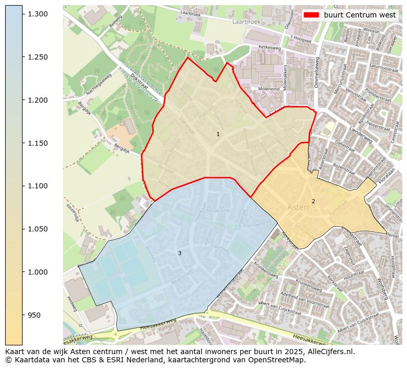 Afbeelding van de buurt Centrum west op de kaart.