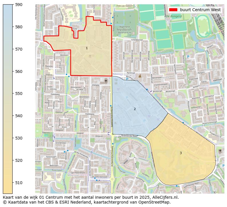 Afbeelding van de buurt Centrum West op de kaart.