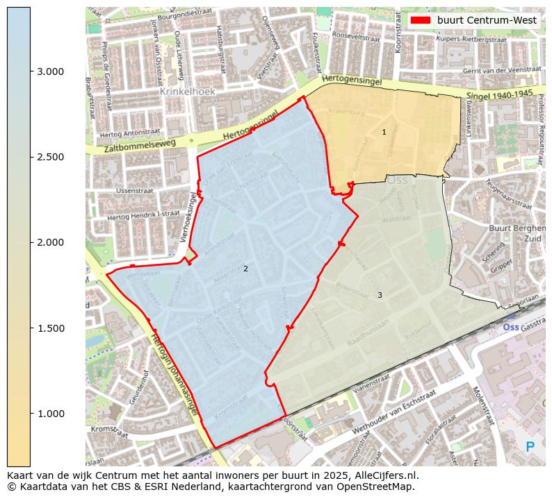 Afbeelding van de buurt Centrum-West op de kaart.