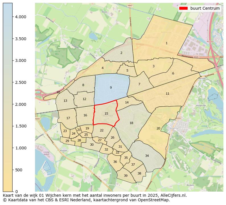 Afbeelding van de buurt Centrum op de kaart.