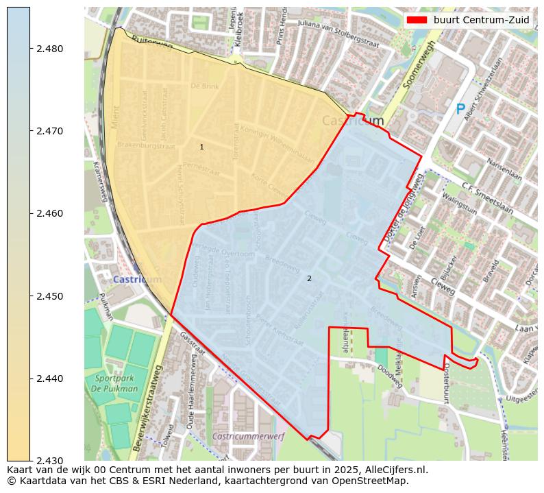 Afbeelding van de buurt Centrum-Zuid op de kaart.