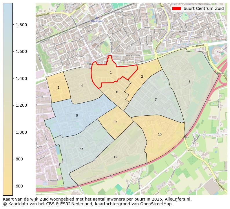 Afbeelding van de buurt Centrum Zuid op de kaart.