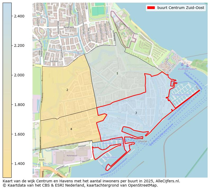 Afbeelding van de buurt Centrum Zuid-Oost op de kaart.