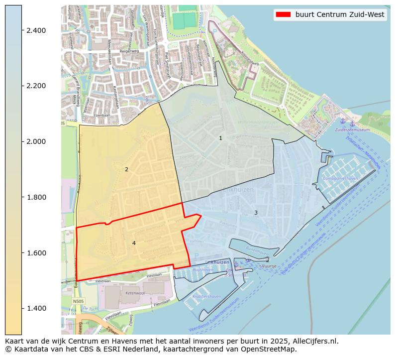Afbeelding van de buurt Centrum Zuid-West op de kaart.