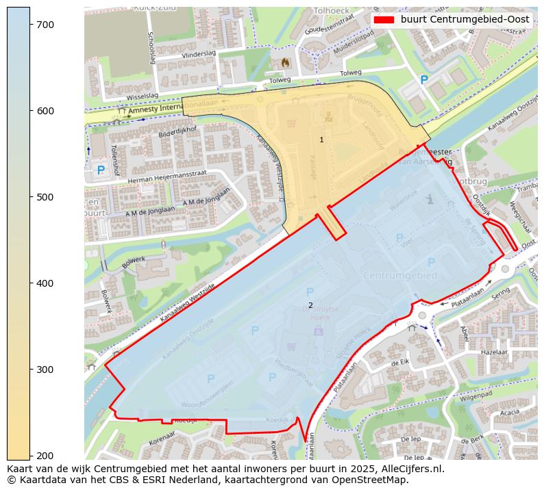 Afbeelding van de buurt Centrumgebied-Oost op de kaart.