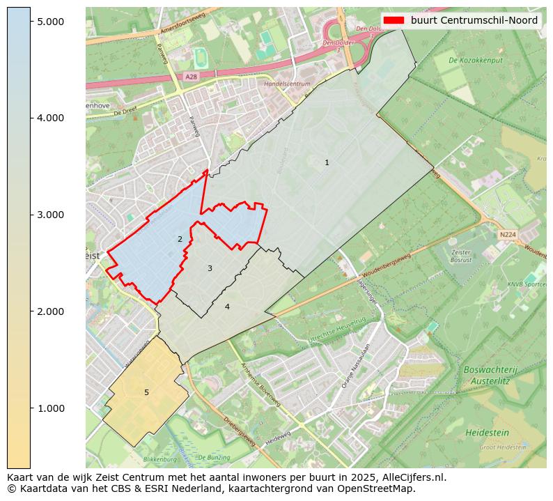 Afbeelding van de buurt Centrumschil-Noord op de kaart.