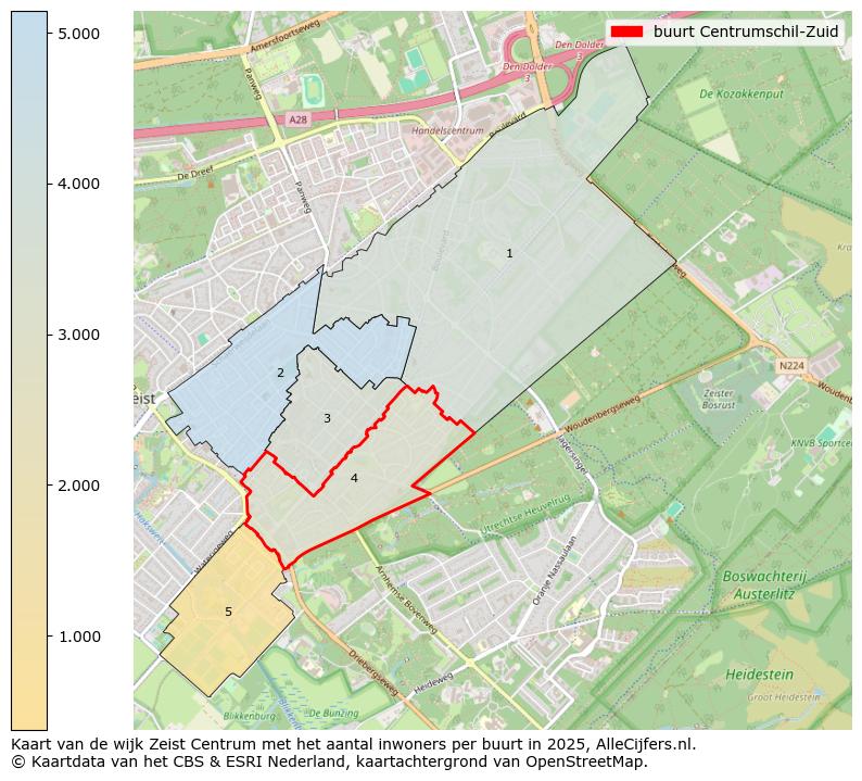 Afbeelding van de buurt Centrumschil-Zuid op de kaart.