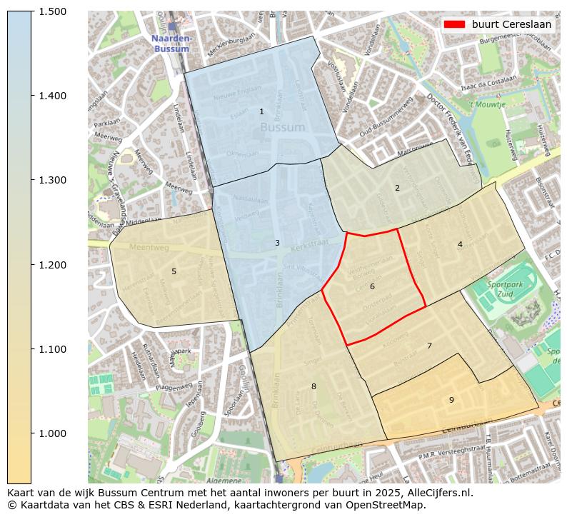 Afbeelding van de buurt Cereslaan op de kaart.